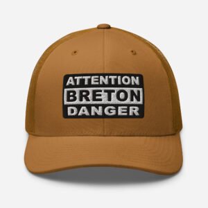 casquette trucker attention breton danger ln caramel 2 casquette trucker attention breton danger ln caramel 2