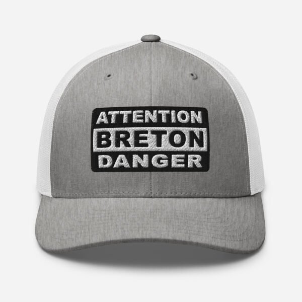 casquette trucker attention breton danger ln gris blanc casquette trucker attention breton danger ln gris blanc