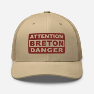 casquette trucker coloree attention breton danger beige rouge casquette trucker coloree attention breton danger beige rouge