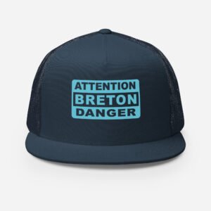 casquette trucker coloree attention breton danger bleu