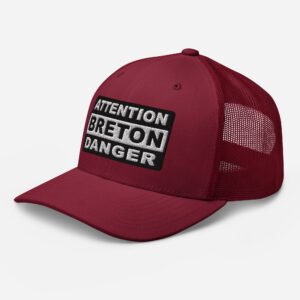 casquette trucker coloree attention breton danger bordeaux 1 casquette trucker coloree attention breton danger bordeaux 1