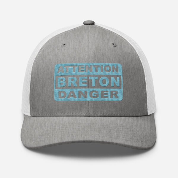 casquette trucker coloree attention breton danger gris bleu casquette trucker coloree attention breton danger gris bleu
