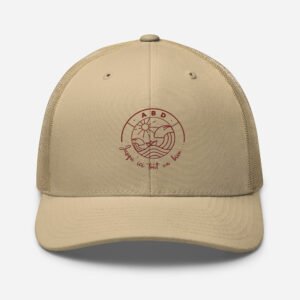 casquette trucker coloree jusqu ici tout va bien beige rouge