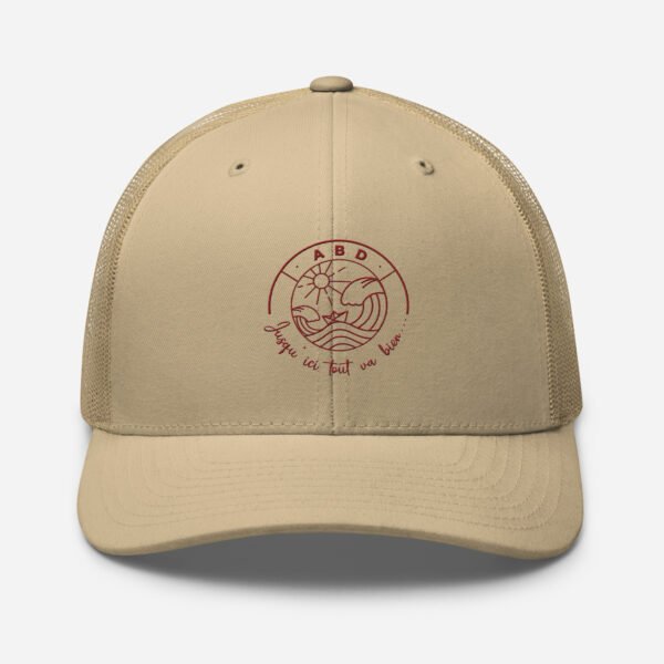 casquette trucker coloree jusqu ici tout va bien beige rouge
