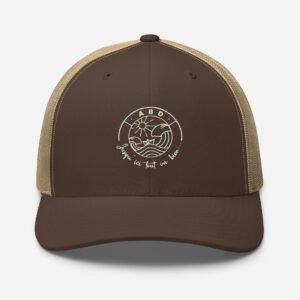 casquette trucker coloree jusqu ici tout va bien marron beige