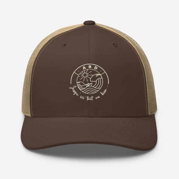 casquette trucker coloree jusqu ici tout va bien marron beige