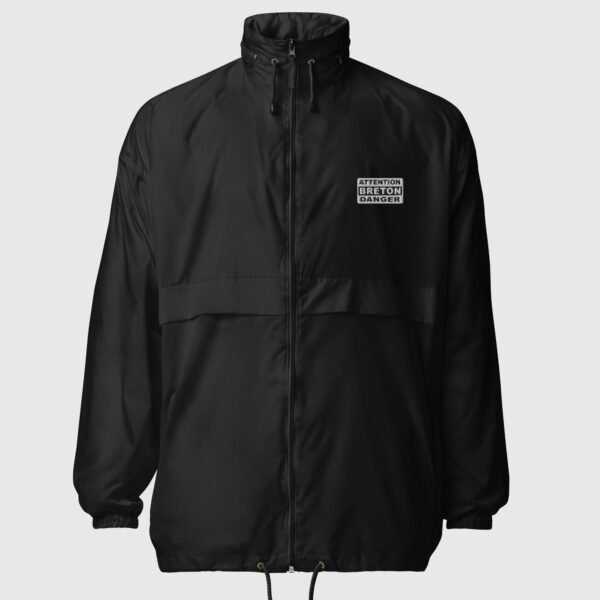coupe vent attention breton danger noir