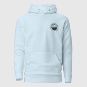 sweat a capuche attention breton danger bleu ciel