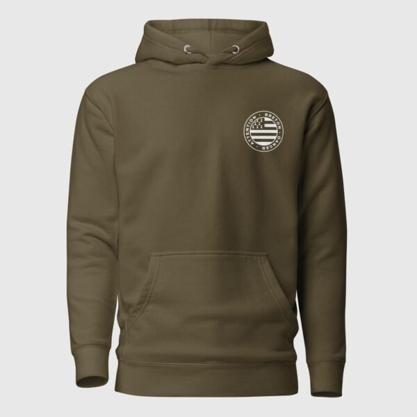 sweat a capuche attention breton danger olive