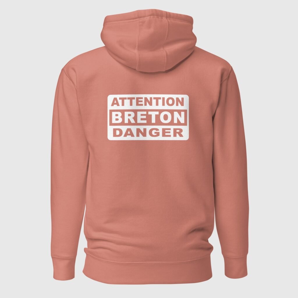 sweat a capuche attention breton danger rose dos 2