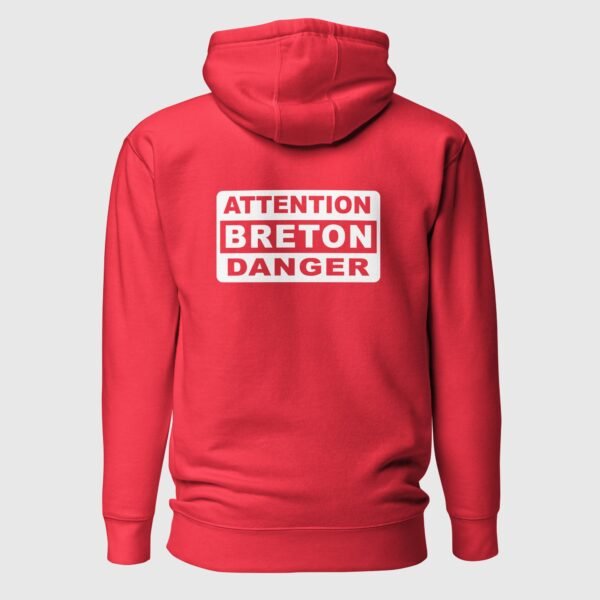sweat a capuche attention breton danger rouge dos 2