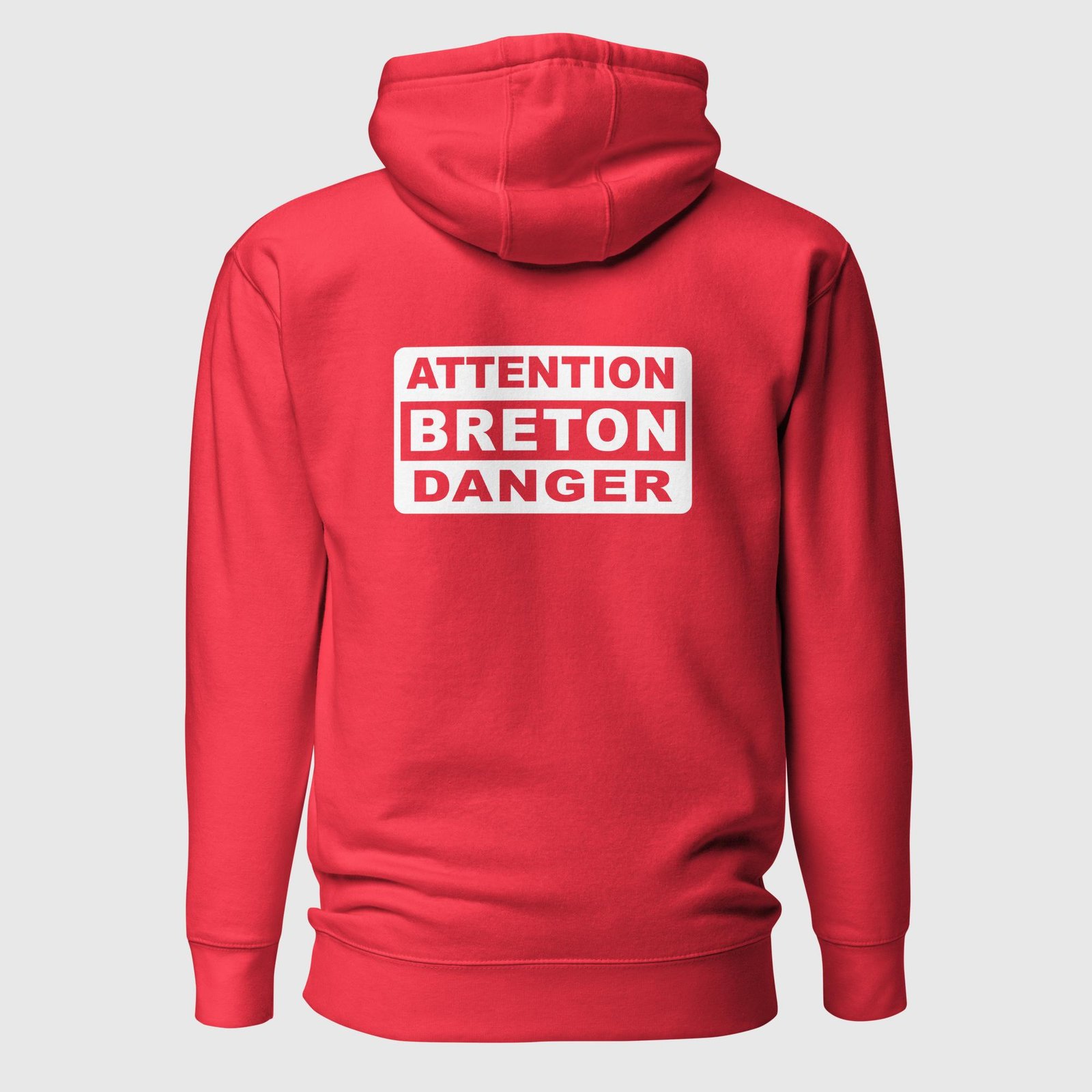 sweat a capuche attention breton danger rouge dos 2