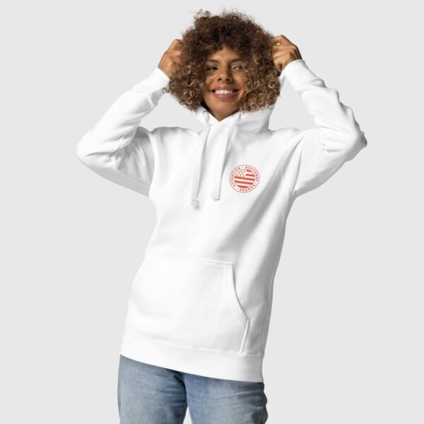 sweat a capuche attention bretonne danger lc orange devant