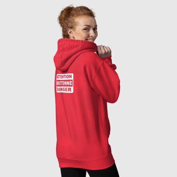 sweat a capuche attention bretonne danger rouge dos sweat a capuche attention bretonne danger rouge dos