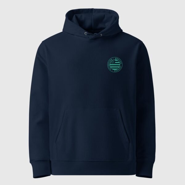 sweat a capuche en coton bio attention breton danger lc marine