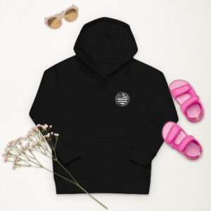 sweat a capuche fille coton bio attention bretonne danger noir 1