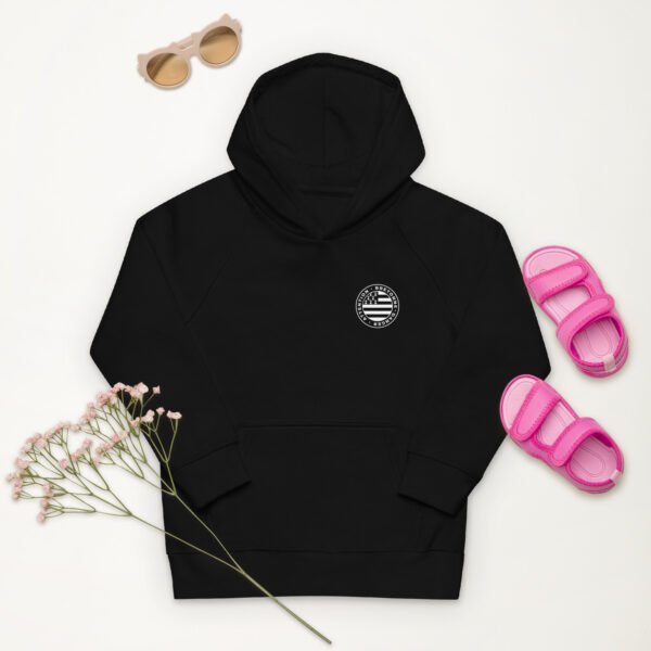 sweat a capuche fille coton bio attention bretonne danger noir 1