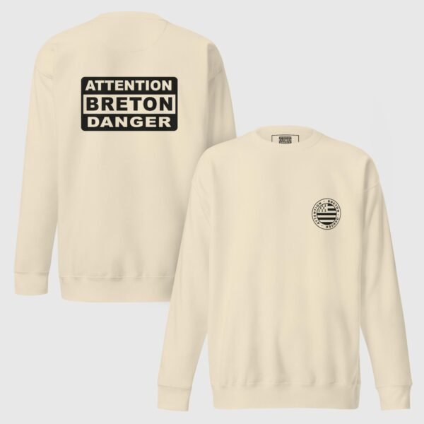 sweat attention breton danger beige sweat attention breton danger beige