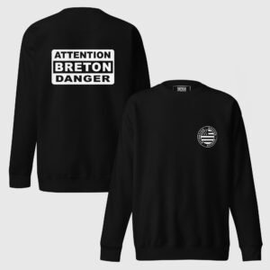 sweat attention breton danger noir sweat attention breton danger noir