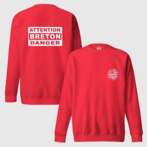 sweat attention breton danger rouge sweat attention breton danger rouge