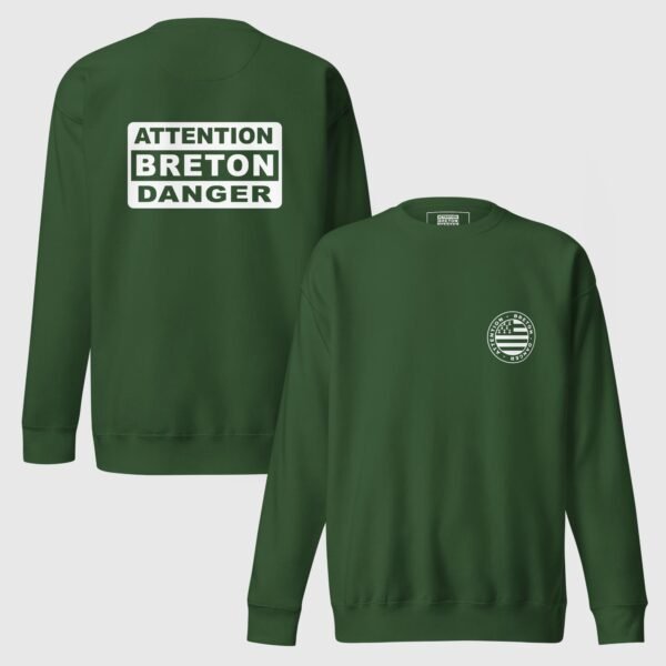 sweat attention breton danger vert sweat attention breton danger vert