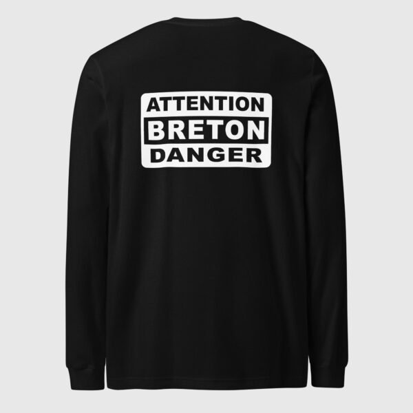 t shirt a manches longues attention breton danger noir dos t shirt a manches longues attention breton danger noir dos