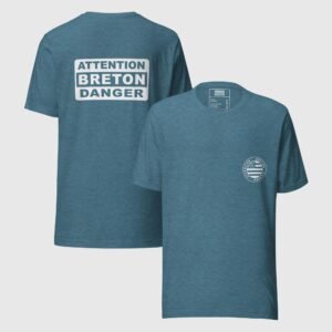 t shirt attention breton danger bleu