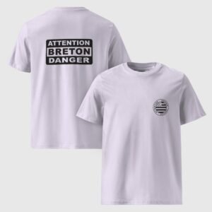 t shirt attention breton danger lavende