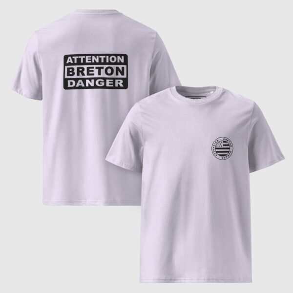 t shirt attention breton danger lavende