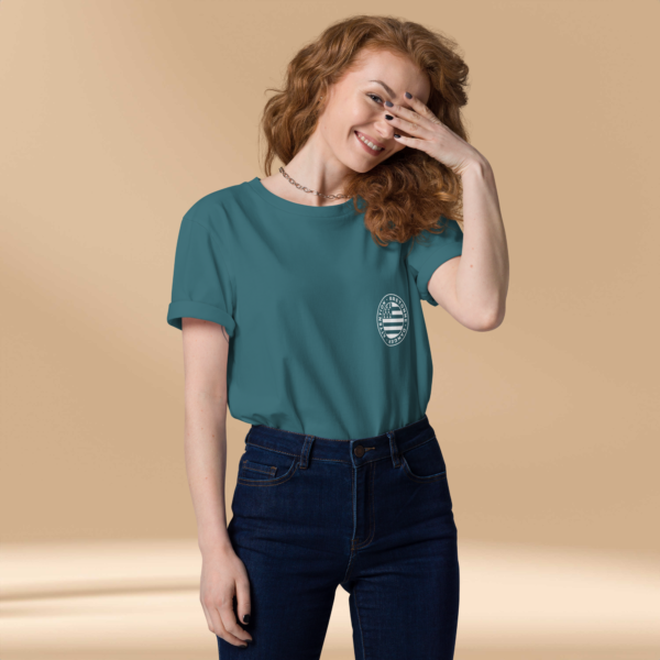 t shirt en coton attention bretonne danger bleu canard 1