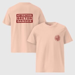 t shirt en coton bio attention breton danger lc peche