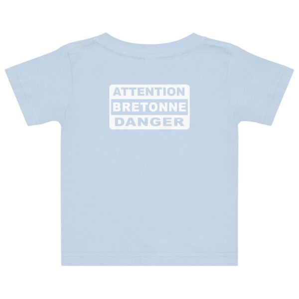 t shirt fillette attention bretonne danger bleu ciel 1
