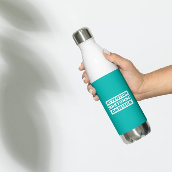bouteille en acier inoxydable attention bretonne danger bleu