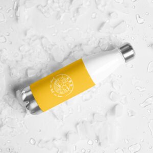 bouteille en acier inoxydable jusu ici tout va bien jaune