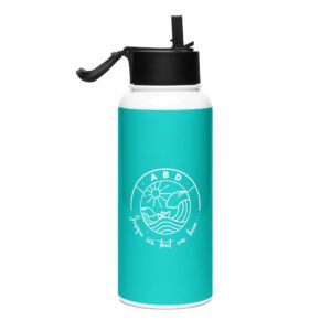 gourde en acier inoxydable jusqu ici tout va bien bleu