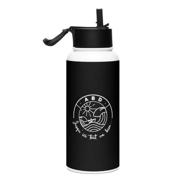 gourde en acier inoxydable jusqu ici tout va bien noir 1