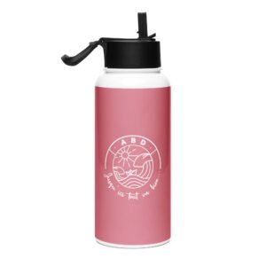 gourde en acier inoxydable jusqu ici tout va bien rose