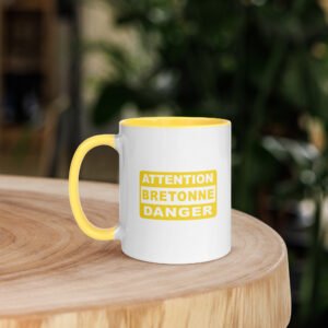 mug attention bretonne danger jaune