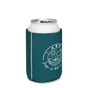 porte canette jusqu ici tout va bien bleu canard