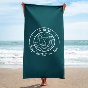 serviette jusqu ici tout va bien bleu canard1 serviette jusqu ici tout va bien bleu canard1