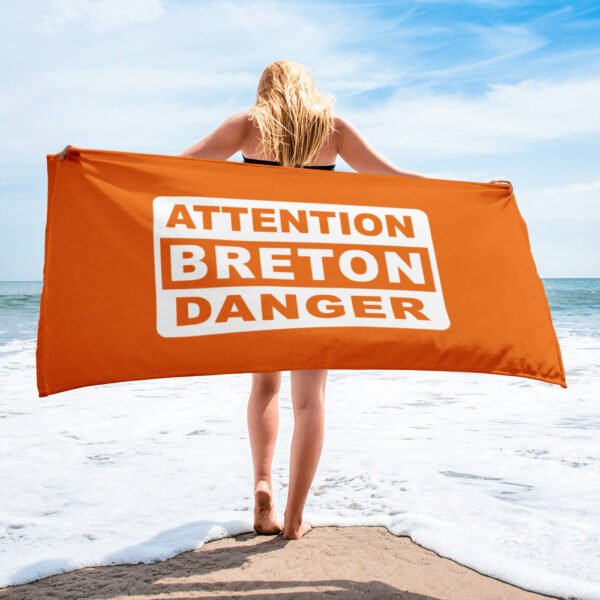 serviette sublimee attention breton danger orange serviette sublimee attention breton danger orange