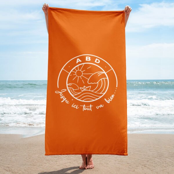 serviette sublimee jusqu ici tout va bien orange serviette sublimee jusqu ici tout va bien orange