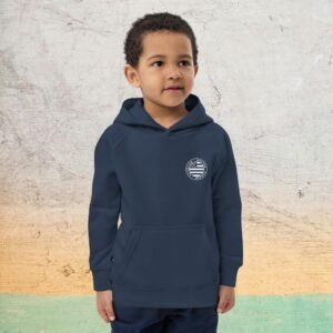 sweat a capuche en coton bio attention breton danger bleu 1