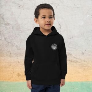 sweat a capuche en coton bio attention breton danger noir 1