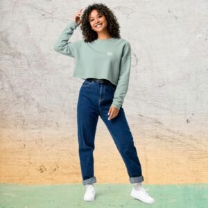 sweat crop top attention bretonne danger vert sweat crop top attention bretonne danger vert