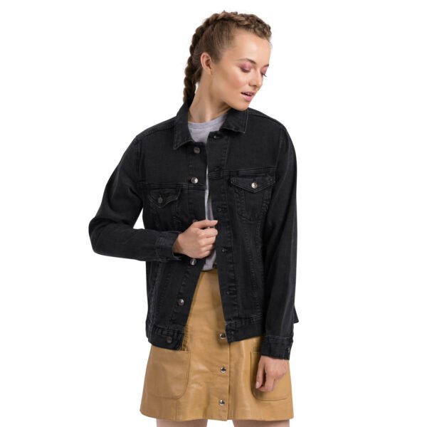 veste en jean attention bretonne danger black 1 veste en jean attention bretonne danger black 1