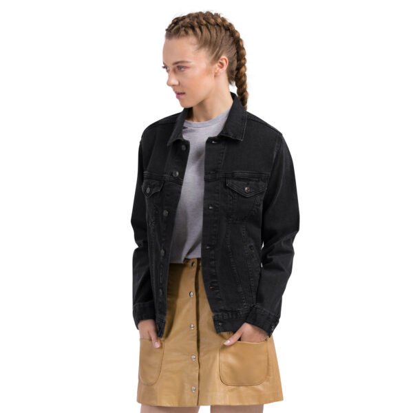 veste en jean attention bretonne danger black 2 veste en jean attention bretonne danger black 2