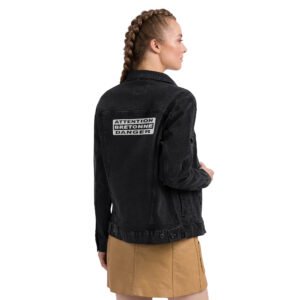 veste en jean attention bretonne danger black veste en jean attention bretonne danger black