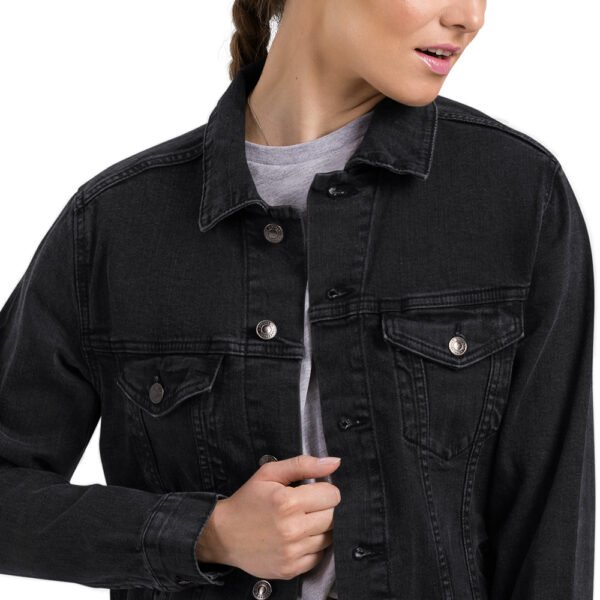 veste en jean attention bretonne danger noir 6 veste en jean attention bretonne danger noir 6
