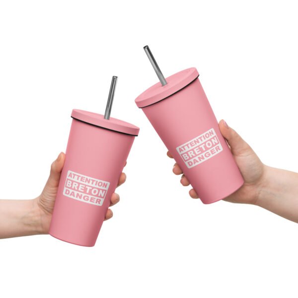 gobelet isotherme attention breton danger rose